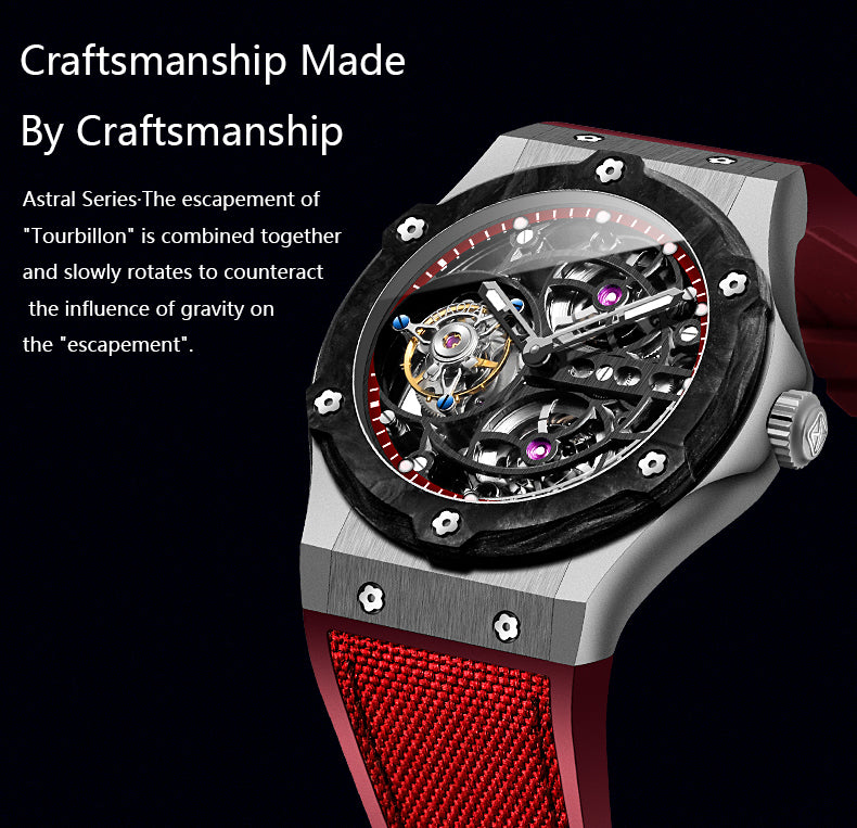 Haofa Tourbillon 1918 Carbon fiber bezel Titanium alloy case