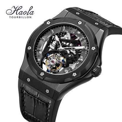 HAOFA Double Barrel  Tourbillon 1917 Watch 72 hours power  Convex Sapphire Mirror