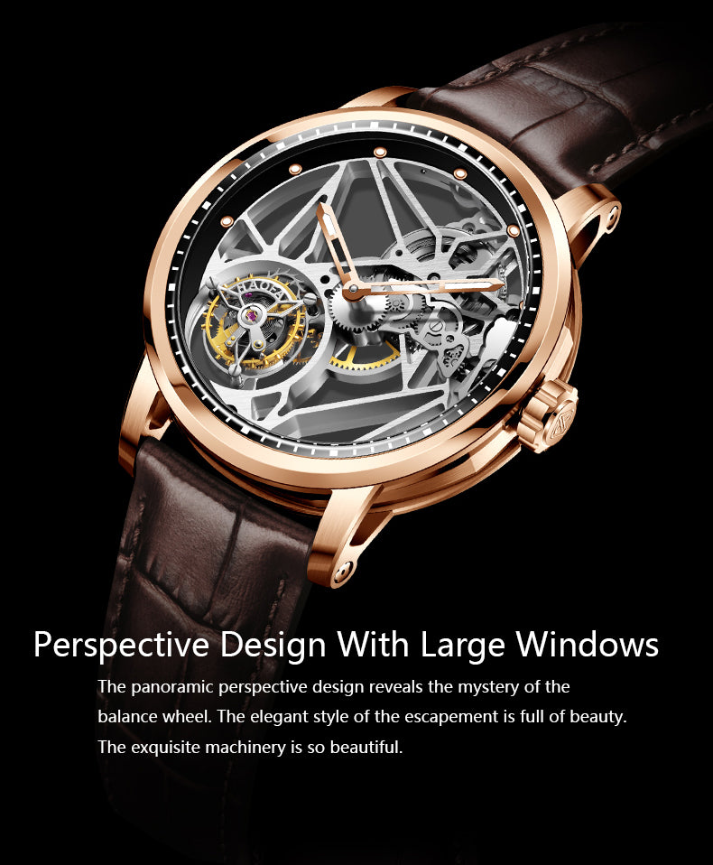 Haofa Luxury Skeleton 7 clock Tourbillon watch 1925B