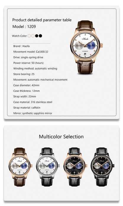 HAOFA Gooseneck Automatic Mechanical Watch 1209