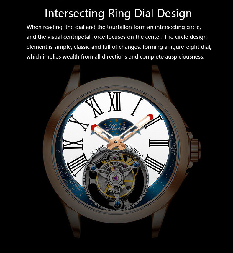 HAOFA Starry Night Sky Literally Dial Tourbillon Watch 1086