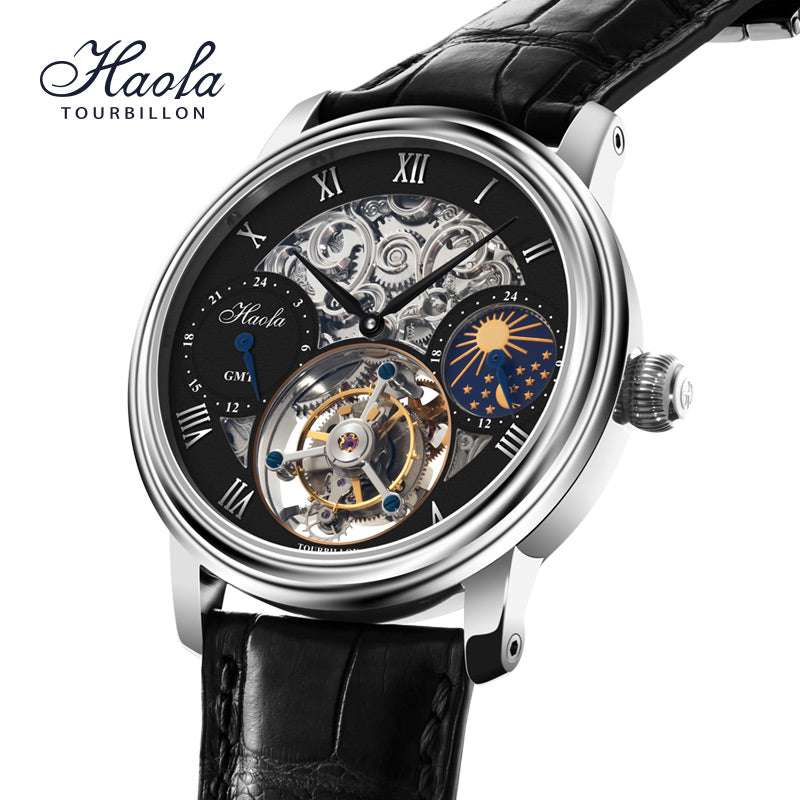 HAOFA Skeleton GMT Tourbillon Movement 1028