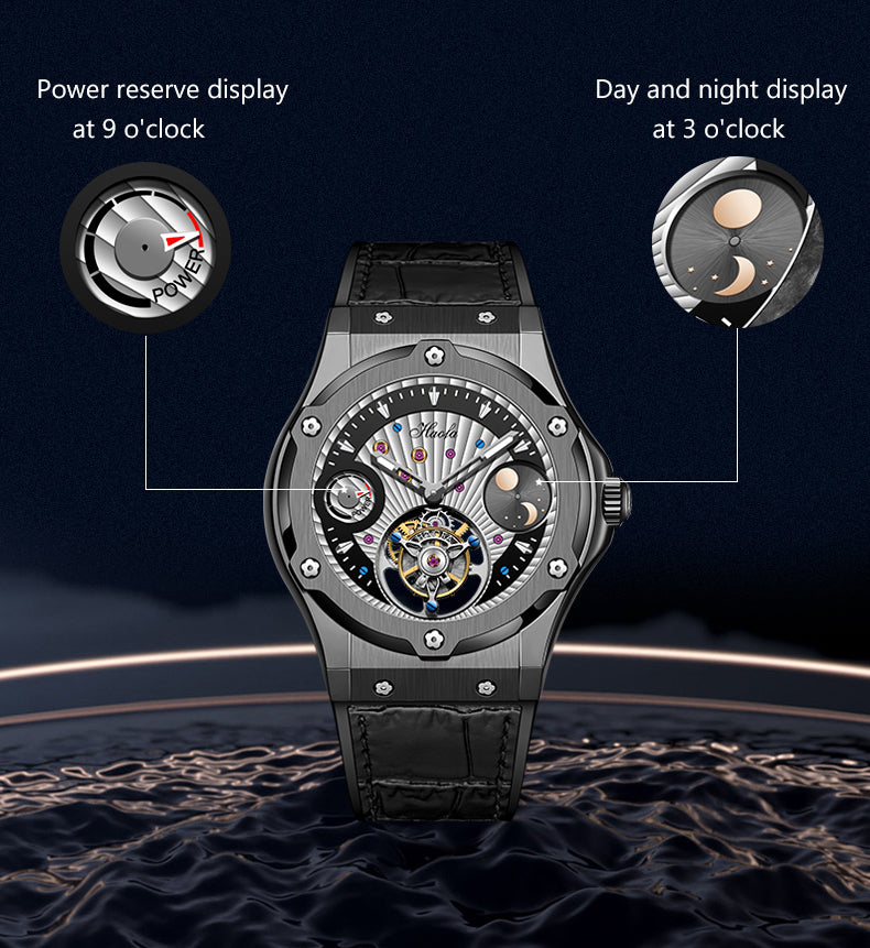 Haofa Power Reserve Day And Night Tourbillon Watch 1915