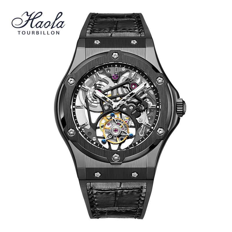 HAOFA Double Barrel  Tourbillon 1917 Watch 72 hours power  Convex Sapphire Mirror