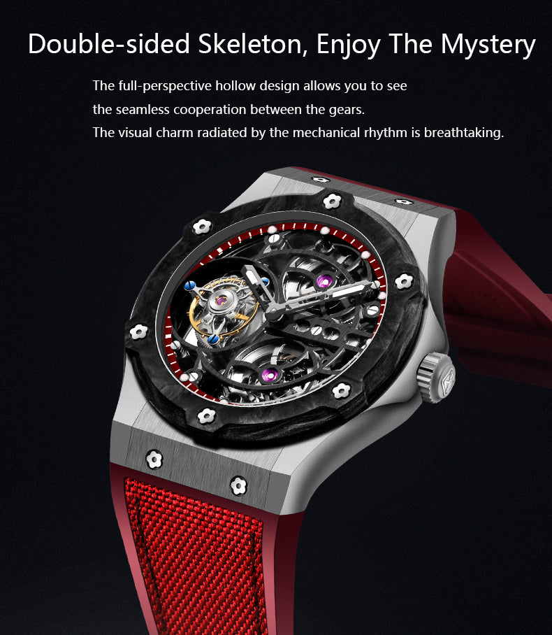 Haofa Tourbillon 1918 Carbon fiber bezel Titanium alloy case