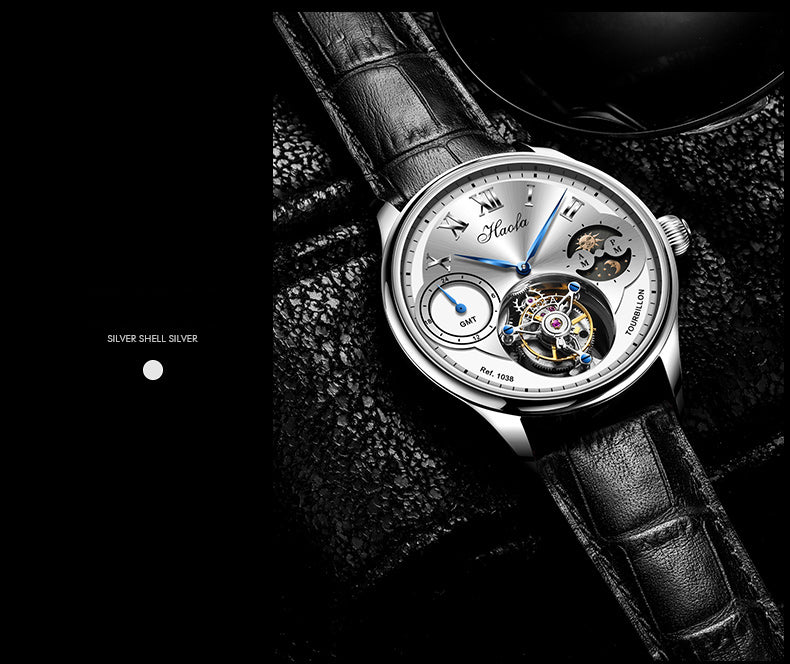 Haofa Luxury Tourbillon GMT Moonphase Watch 1038