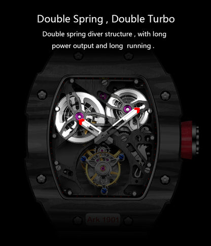 Haofa Skeleton Tourbillon 1901 Double Spring Watch