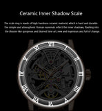 HAOFA Skeleton Automatic Watch Ceramic Scale 1933