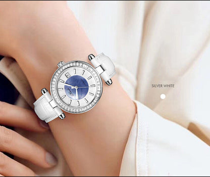 Haofa Automatic Movement Women Watch Pearl Shell Dial Date Ladies Watch 1313