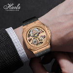 Haofa 1960 Gold Super Luminous Square Automatic Watch